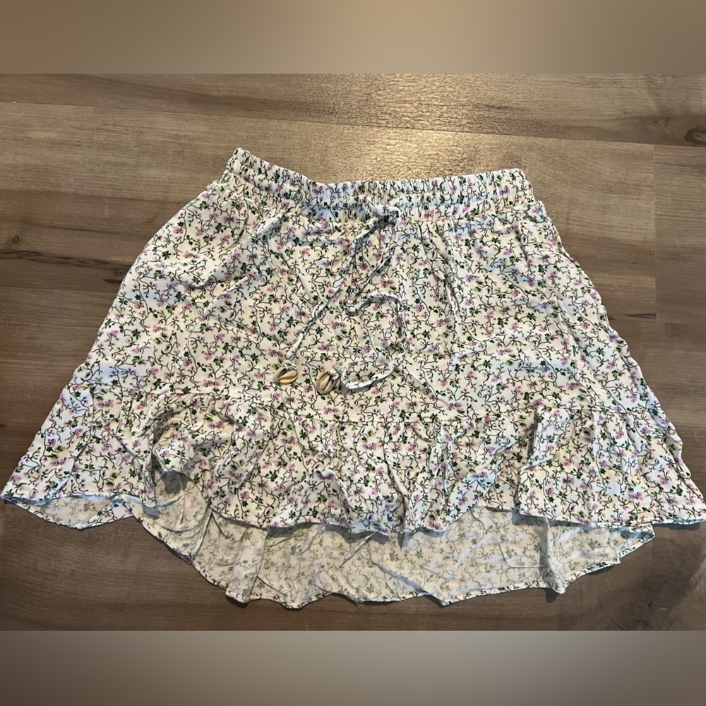 Floral Ruffle Skort
